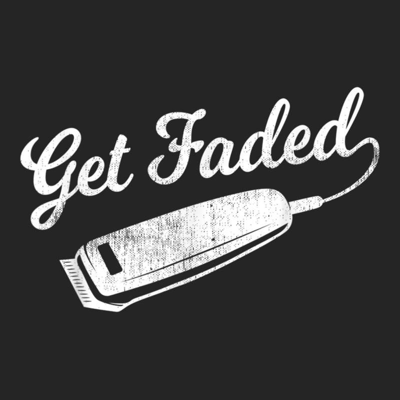 Vintage Distressed Barber  - Get Faded Script Tail Unisex Hoodie | Artistshot