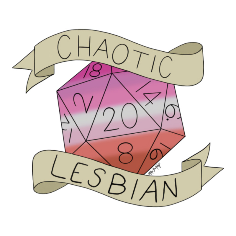 Chaotic Lesbian D20 V-Neck Tee by filesphomp | Artistshot