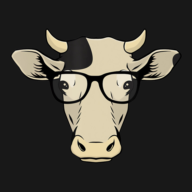 Funny Hipster Cow In Spectacles Cattle Eye Glasses Flannel Shirt | Artistshot