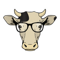 Funny Hipster Cow In Spectacles Cattle Eye Glasses V-neck Tee | Artistshot