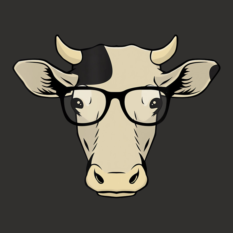 Funny Hipster Cow In Spectacles Cattle Eye Glasses Champion Hoodie | Artistshot