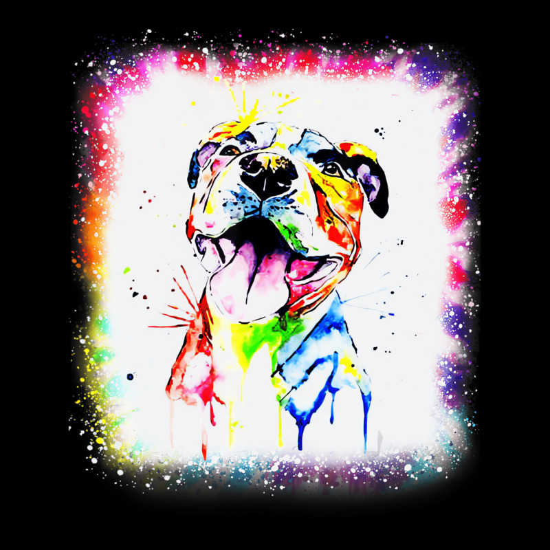 Pit Bull Terrier Dog, Dad Mom Boy Girl Tie Dye Ble Maternity Scoop Neck T-shirt by africaka | Artistshot