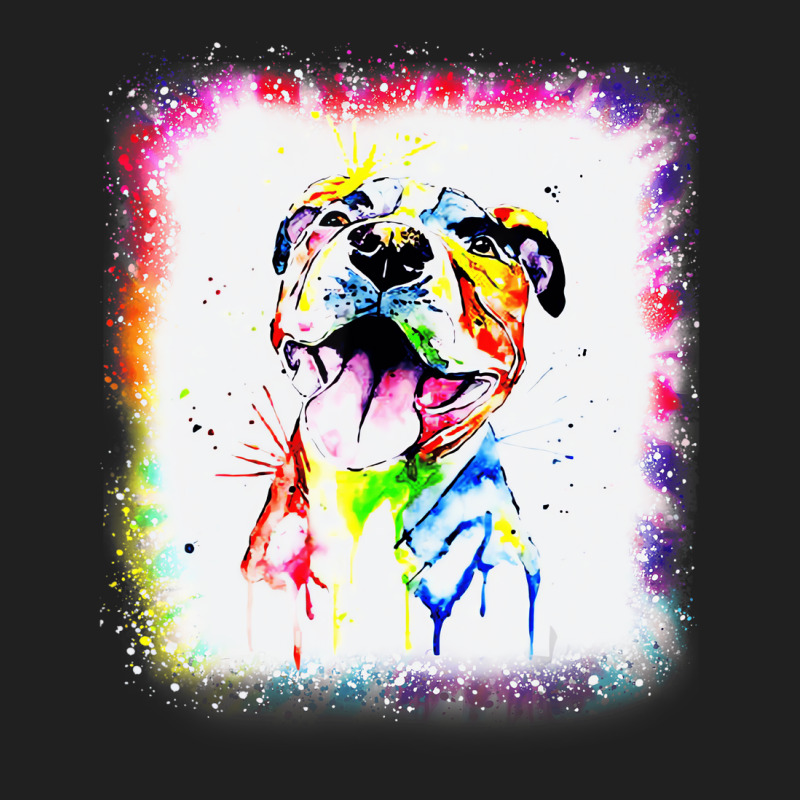 Pit Bull Terrier Dog, Dad Mom Boy Girl Tie Dye Ble Ladies Polo Shirt by africaka | Artistshot