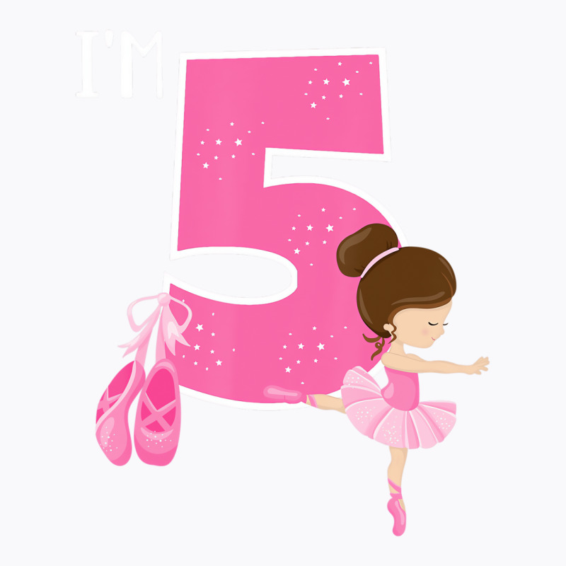 Girl's 5 Year Old Ballerina 5th Birthday Party Bal T-shirt | Artistshot