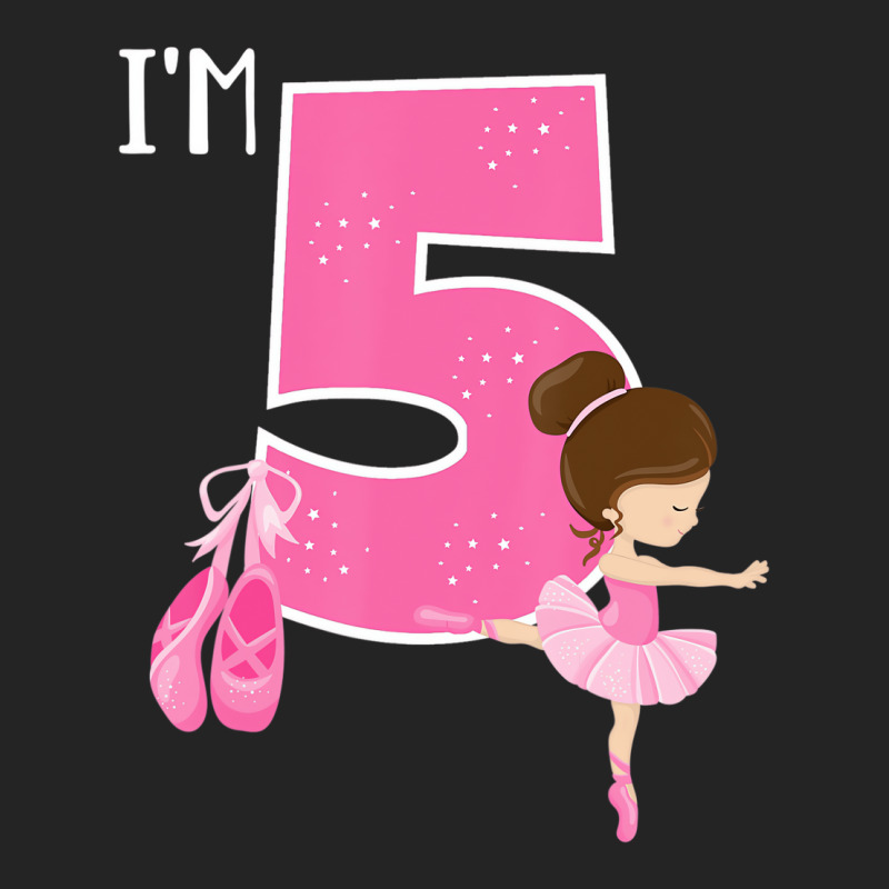 Girl's 5 Year Old Ballerina 5th Birthday Party Bal 3/4 Sleeve Shirt | Artistshot