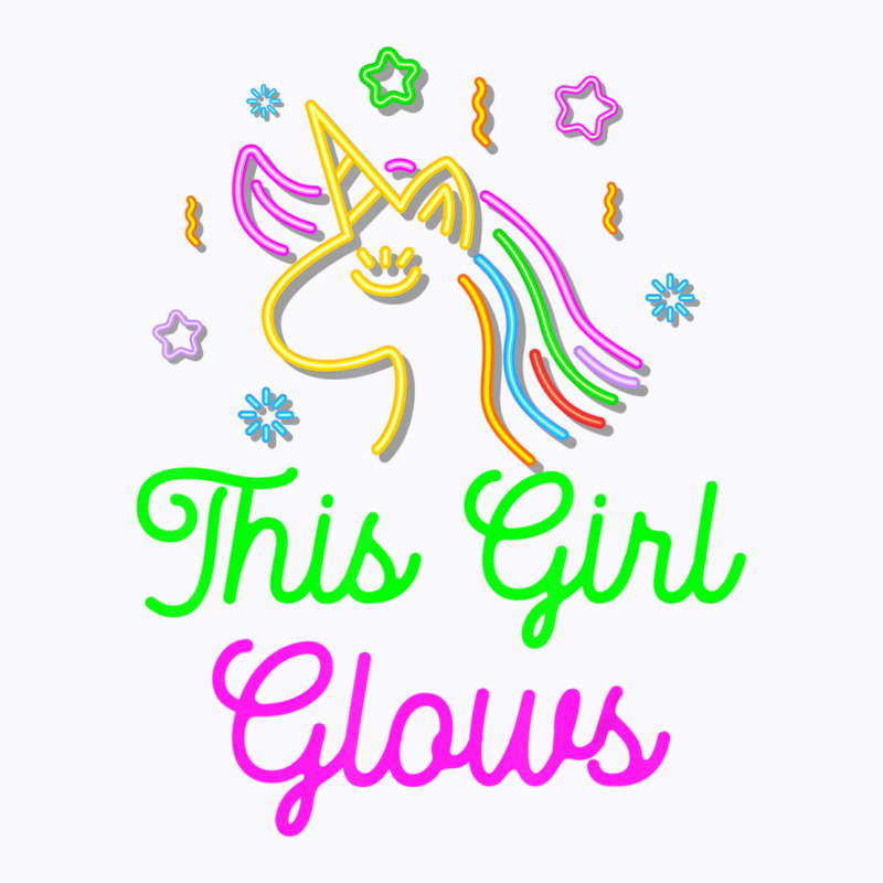 This Girl Glows Retro 80s Birthday Party Eighties T-shirt | Artistshot