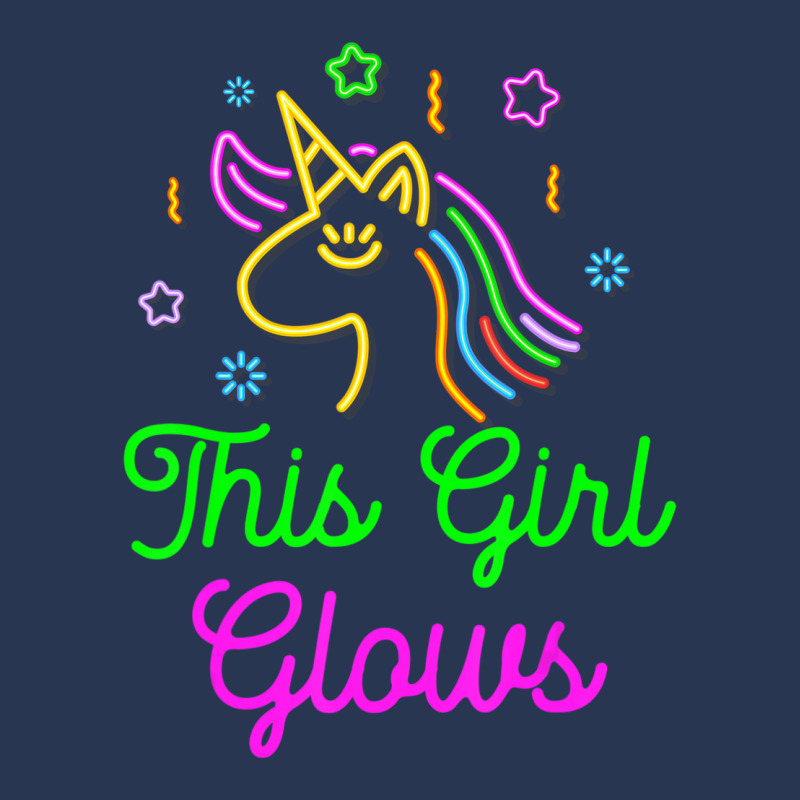 This Girl Glows Retro 80s Birthday Party Eighties Men Denim Jacket | Artistshot