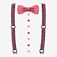 Polka Dot Pink Heart Suspender Costume Love Valent Youth 3/4 Sleeve | Artistshot