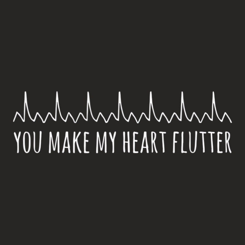 You Make My Heart Flutter Funny Cardiac Nurse Card Ladies Fitted T-Shirt by miharax | Artistshot