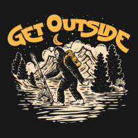 Get Outside! Hiking Sasquatch & Mountains Outdoor Flannel Shirt | Artistshot