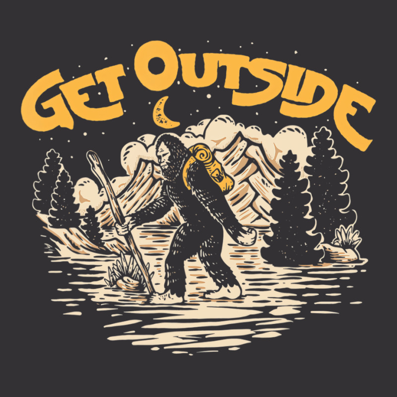 Get Outside! Hiking Sasquatch & Mountains Outdoor Vintage Hoodie | Artistshot