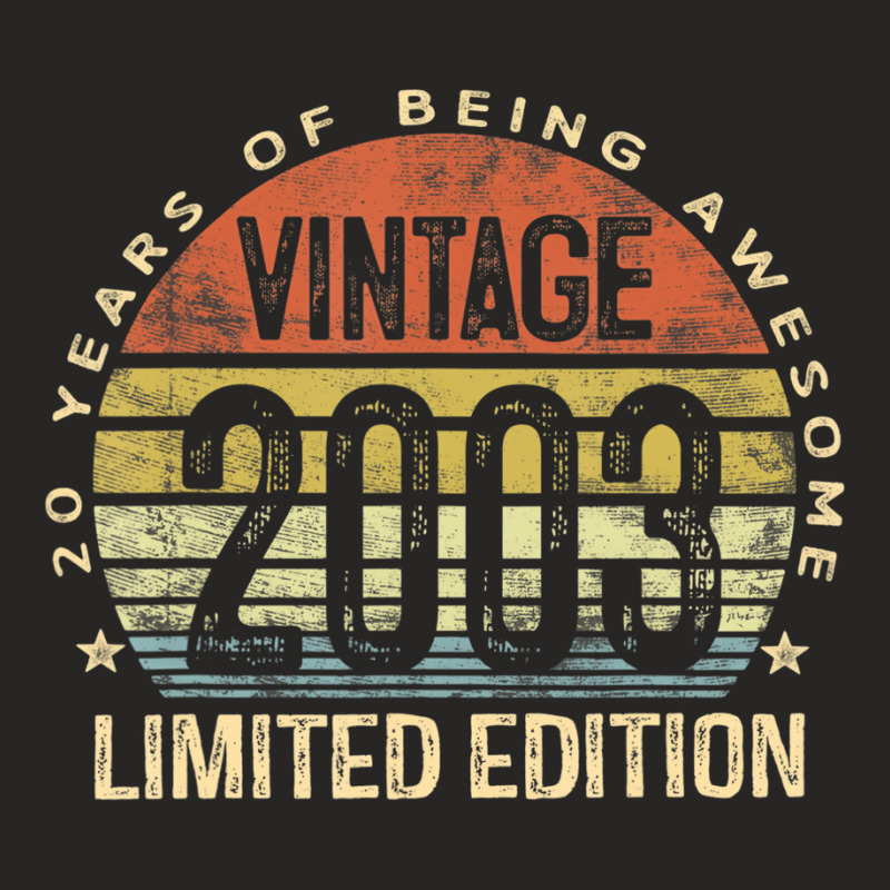 Vintage 2003 Limited Edition 20 Year Old Gifts 20t Ladies Fitted T-Shirt by catricegar | Artistshot