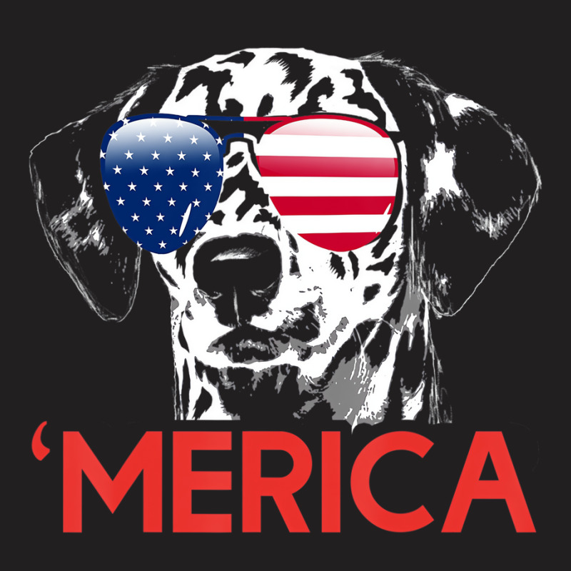 Merica Dalmatian American Flag 4th Of July T Shirt T-shirt | Artistshot