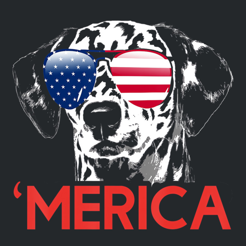 Merica Dalmatian American Flag 4th Of July T Shirt Crewneck Sweatshirt | Artistshot