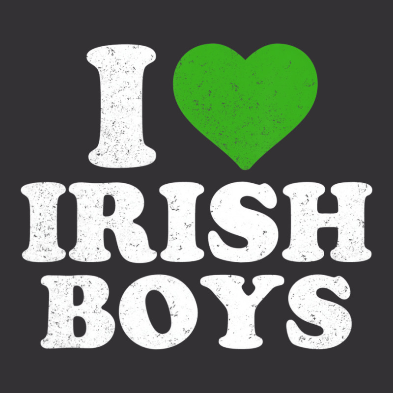 I Love Irish Boys Funny St Patrick's Day Heart Sha Vintage Hoodie And Short Set | Artistshot