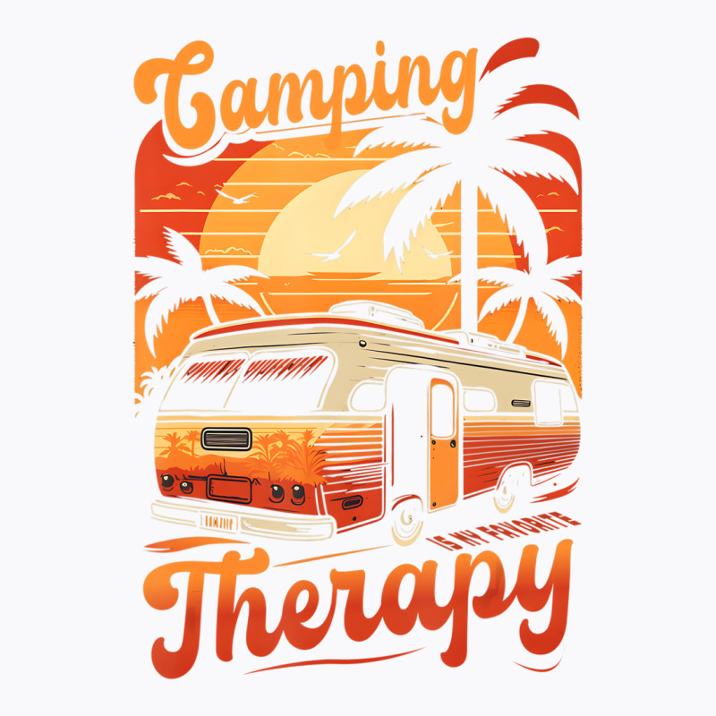 Camping Is My Favorite Therapy Fun Summer Beach Ca T-shirt | Artistshot