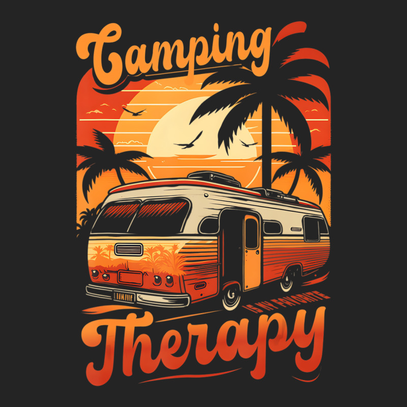 Camping Is My Favorite Therapy Fun Summer Beach Ca 3/4 Sleeve Shirt | Artistshot