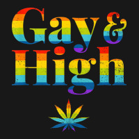 Gay & High Funny Marijuana Lgbt Pride Weed Stoner Flannel Shirt | Artistshot