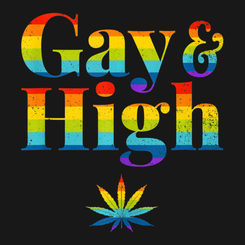 Gay & High Funny Marijuana Lgbt Pride Weed Stoner Flannel Shirt | Artistshot