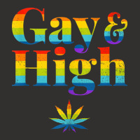 Gay & High Funny Marijuana Lgbt Pride Weed Stoner Champion Hoodie | Artistshot