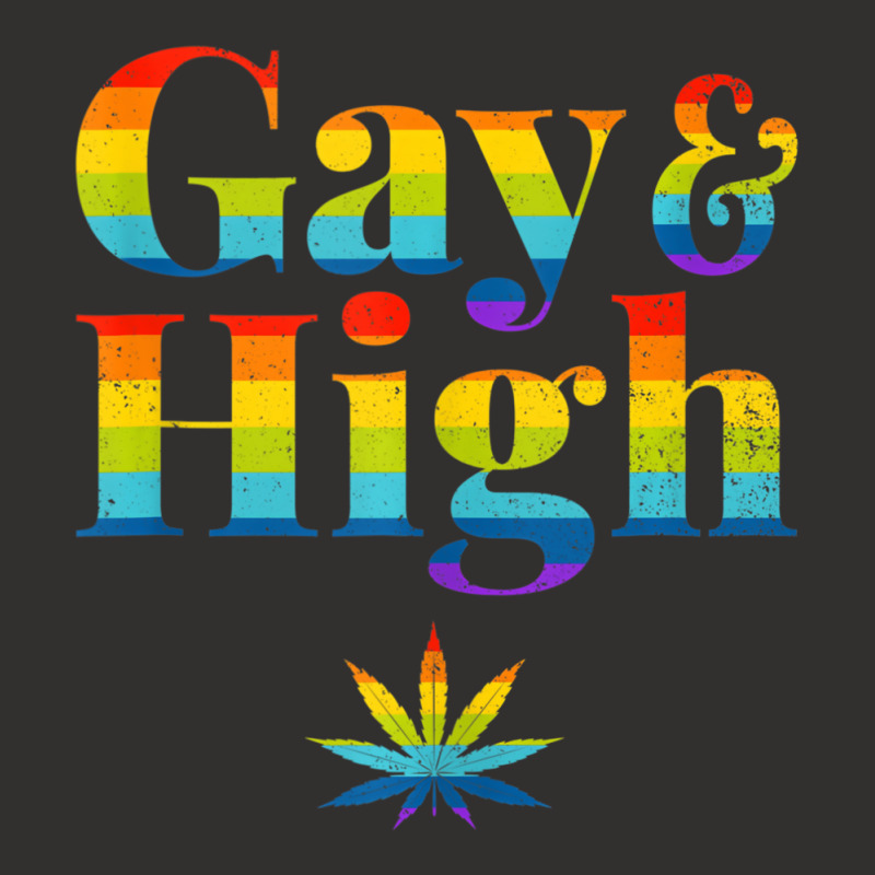 Gay & High Funny Marijuana Lgbt Pride Weed Stoner Champion Hoodie | Artistshot