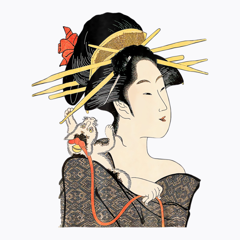 T Shirt, Edo Period Japan, Geisha Portrait With Ca T-shirt | Artistshot