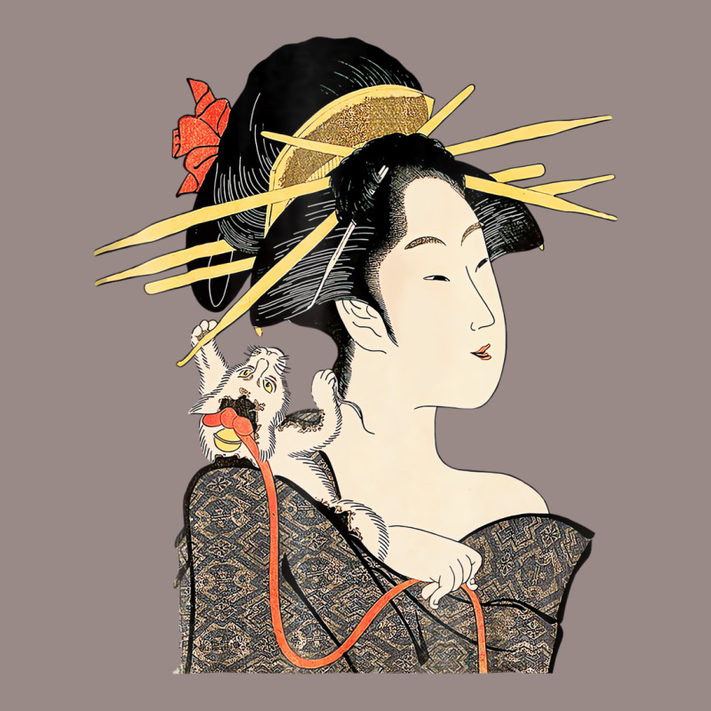 T Shirt, Edo Period Japan, Geisha Portrait With Ca Vintage T-shirt | Artistshot