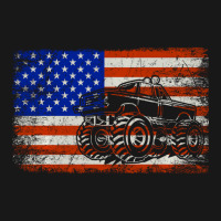 Vintage Monster Truck Lovers American Flag Funny K Flannel Shirt | Artistshot