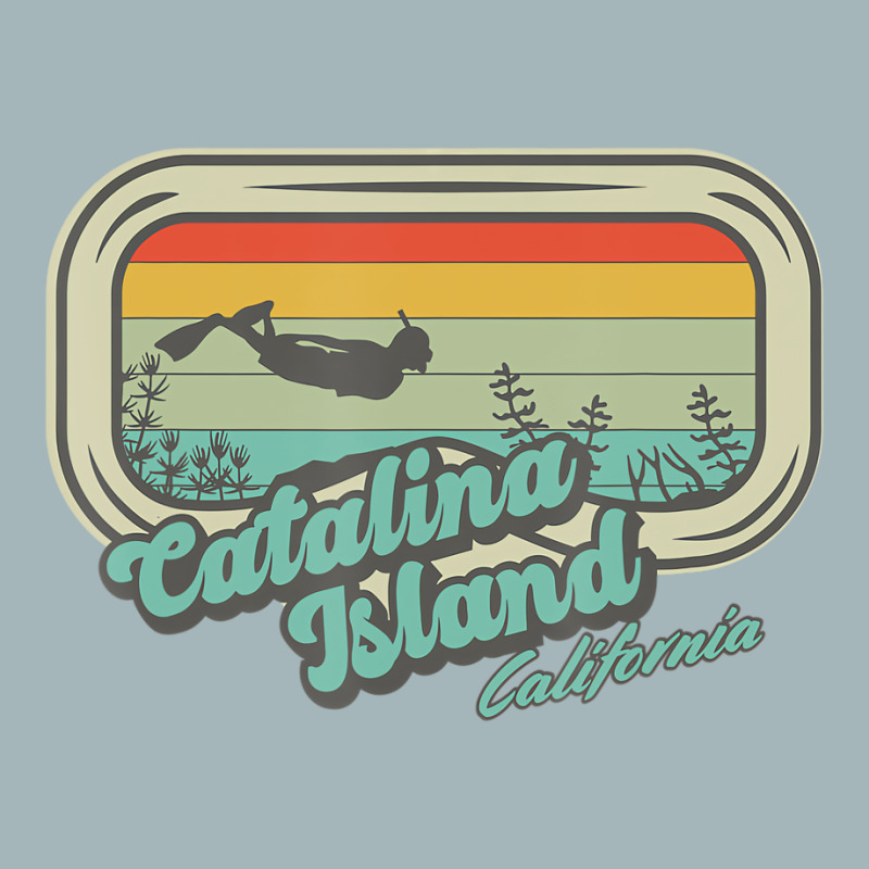 Catalina Island California Retro Snorkeling And Di Unisex Sherpa-Lined Denim Jacket by chomibe | Artistshot