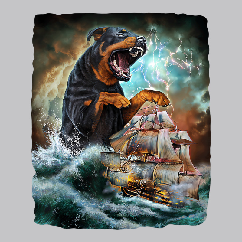 Rottweiler Dog As Kraken Attack A War Ship At High Baby Bodysuit | Artistshot