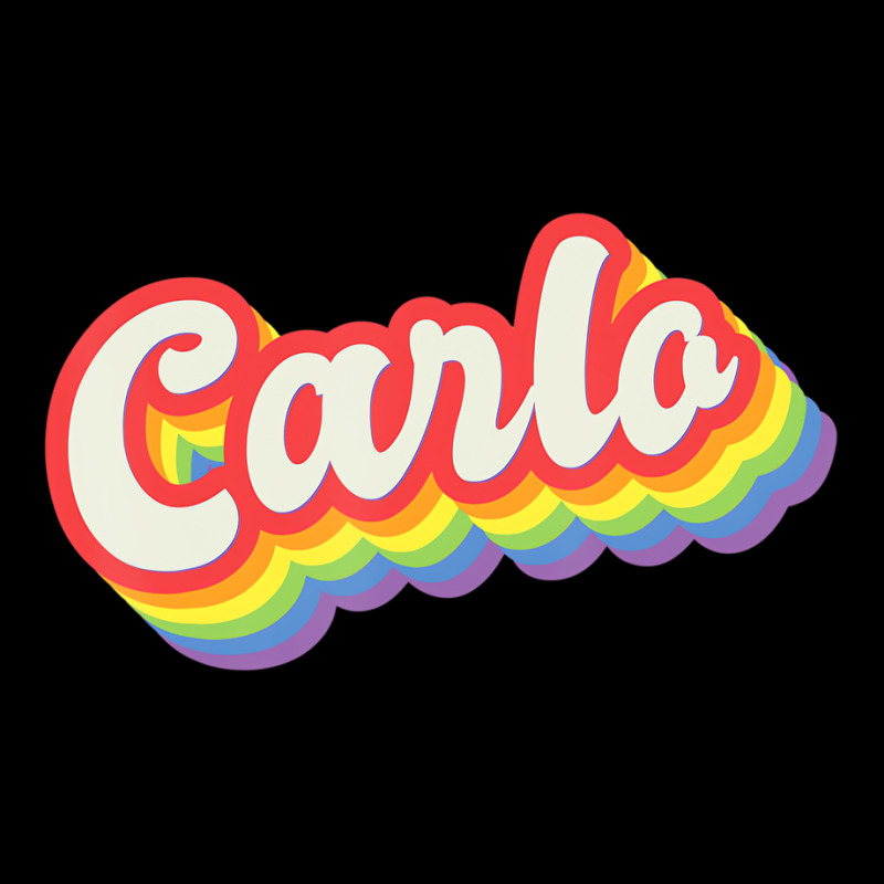 Carlo Pride Month Lgbtq Rainbow Flag Name Personal V-neck Tee | Artistshot