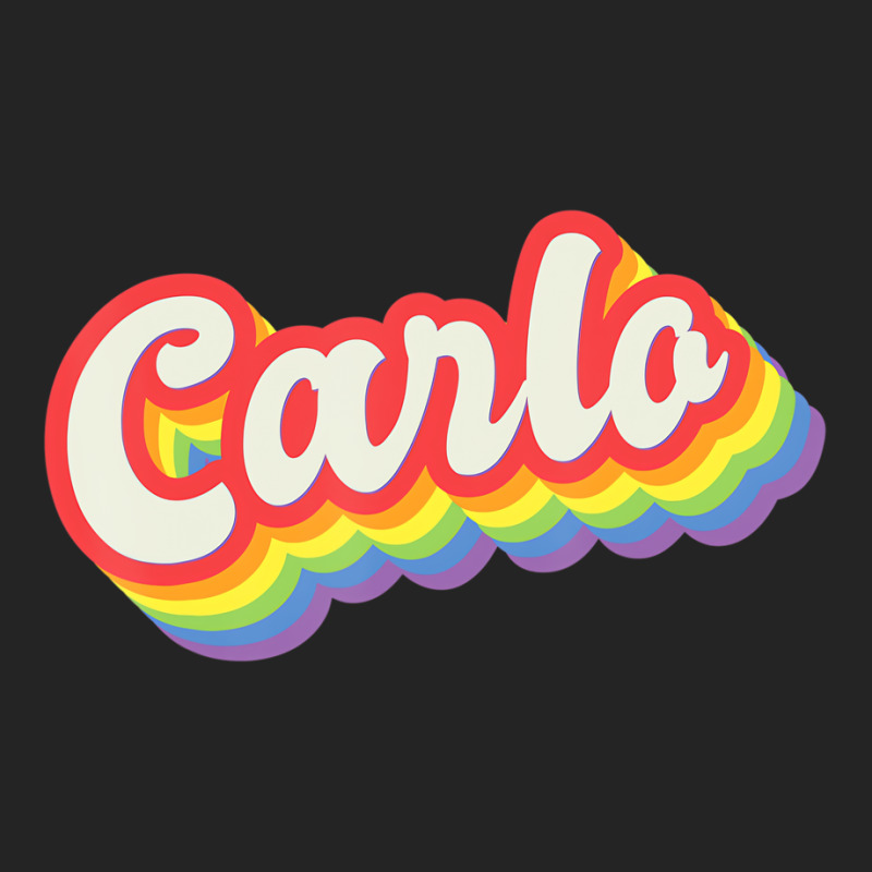 Carlo Pride Month Lgbtq Rainbow Flag Name Personal 3/4 Sleeve Shirt | Artistshot