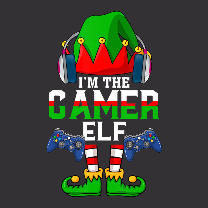 Merry Xmas Video Gamer Elf Matching Family Christm Vintage Hoodie | Artistshot