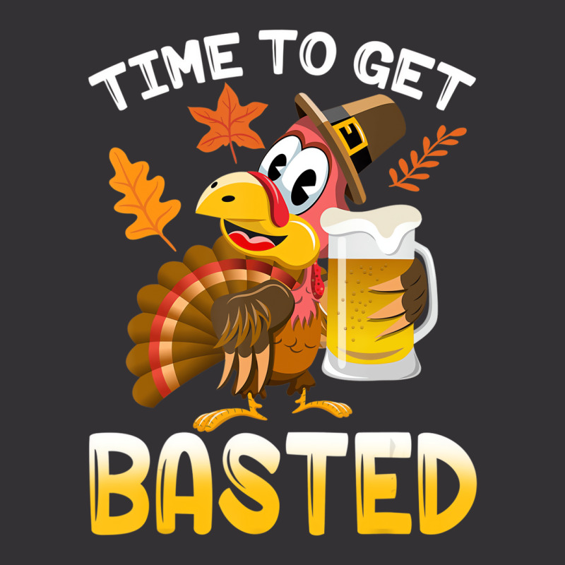 Time To Get Basted Funny Turkey Thanksgiving Thank Vintage Short | Artistshot