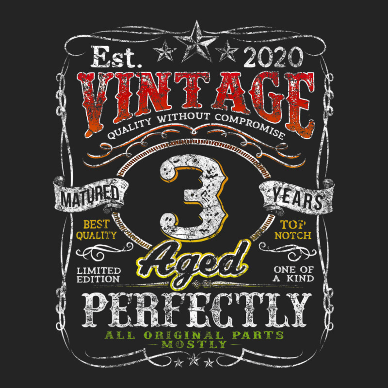 Vintage 2020 Limited Edition 3 Year Old 3rd Birthd 3/4 Sleeve Shirt by catricegar | Artistshot