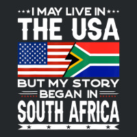 I May Live In The Usa But Story Began In South Afr Crewneck Sweatshirt | Artistshot