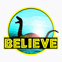 Believe Sea Monsters Ocean Plesiosaur Dinosaur Nes T-shirt | Artistshot