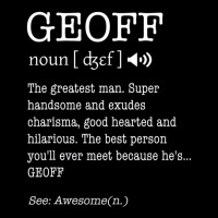 Geoff Funny Adult Men First Name Definition Person Maternity Scoop Neck T-shirt | Artistshot