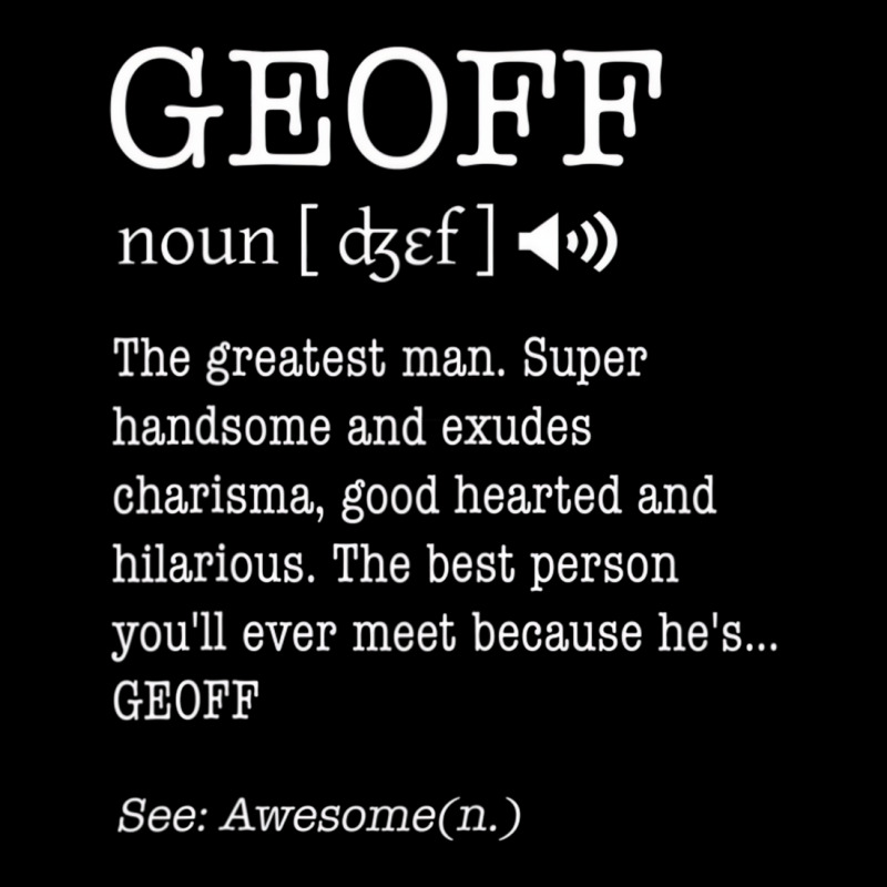 Geoff Funny Adult Men First Name Definition Person Legging by calguaa | Artistshot