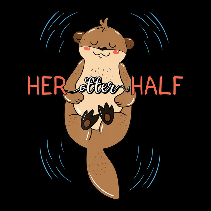 Her Otter Half Musteline Mammal Mustelid Couple An Men's 3/4 Sleeve Pajama Set | Artistshot