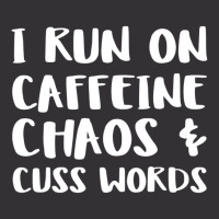 I Run On Coffee Chaos Cuss Words Fun Gift For Pare Vintage Hoodie And Short Set | Artistshot