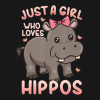 Hippo Hippopotamus Just A Girl Who Loves Hippos T Flannel Shirt | Artistshot