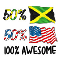 Kids 50% American 50% Jamaican 100% Awesome Boy Gi V-neck Tee | Artistshot