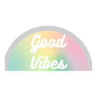 Colourful Good Vibes Design In Semicircle Crop Top | Artistshot