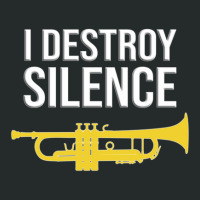 Trumpet - I Destroy Silence - Funny Trumpet Gift Women's Triblend Scoop T-shirt | Artistshot