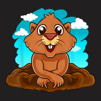 Kids Groundhog Day Boy Girl Cute Marmota Woodchuck T-shirt | Artistshot