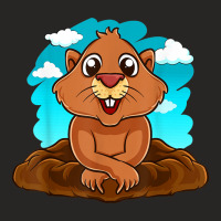 Kids Groundhog Day Boy Girl Cute Marmota Woodchuck Ladies Fitted T-shirt | Artistshot