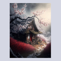 Beautiful Of House With Sakura Tree Fleece Short | Artistshot