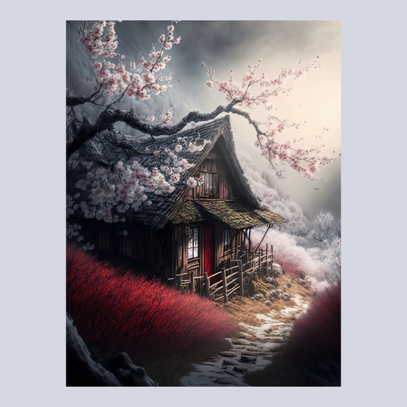 Beautiful Of House With Sakura Tree Fleece Short by moalimbano3 | Artistshot