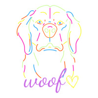 Black Colorful Neon Dog Themed T Shirt Unisex Hoodie | Artistshot